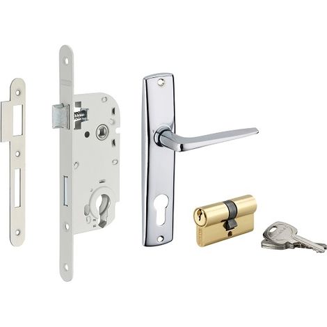 Thirard – Serrure monopoint encastrée 40mm – Entr'axe 70mm – Mécanisme 1 tour – 3 clés incluses – Pour bois dur