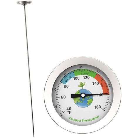 Farbiges Kompostthermometer, Bodentemperaturmessgerät für Gärten, zuverlässiger Sondendetektor, für den Außenbereich geeignet, langlebig und praktisch (1/4)