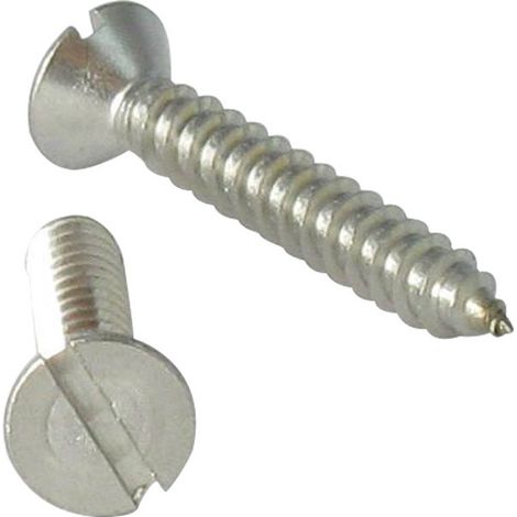 VBA Vis bois agglo Tête fraisée Fendue 4X25 Inox A2-200 pièces