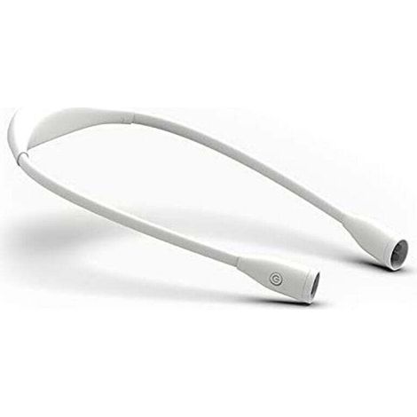 Lumilis USB-wiederaufladbare LED-Leselampe mit 3 Farben und 9 Helligkeitsstufen, flexibler Arm zum Lesen, Stricken, Häkeln, Nähen, Reparieren und Campen (weiß) (1/5)