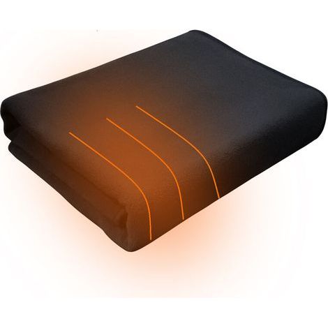 Châle de Couverture Chauffante USB, Plaid Chauffant 150x80cm, Couverture Électrique avec 3 Niveaux de Température,noir (1/4)