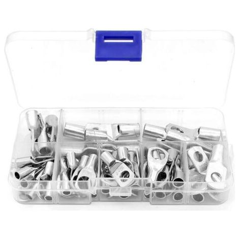 60PCS Copper Tube Terminals Welding Cable Lug Crimp Connectors kit SC6-SC25 (1/5)
