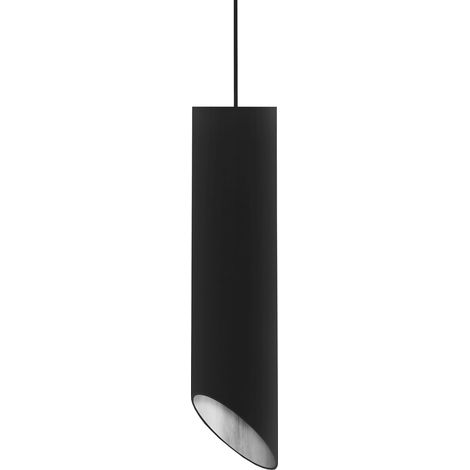 LUMICOM ROND COUPÈ Sospensione, 1x GU10, max 33W, metallo, nero opaco/foglia oro, D.6cm x H30cm