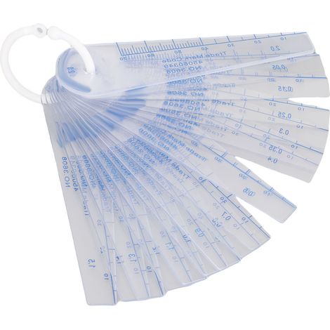 Separador de plástico [20 láminas de 0,05-2 mm] para mediciones precisas en automoción y electrónica. (1/5)