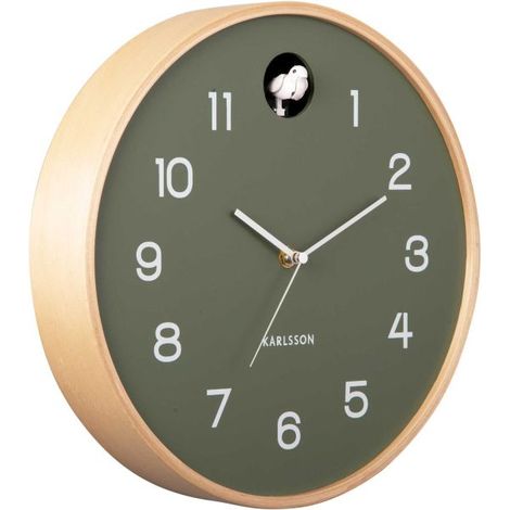 Horloge en bois de bouleau Natural Cuckoo (1/4)