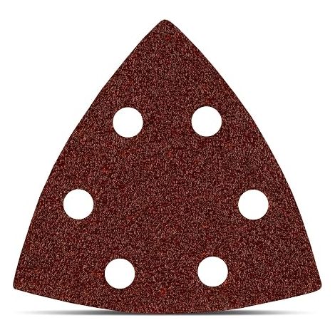 Triangles de Ponçage 6 trous 93 x 93 x 93 mm grain 40 pour ponceuses delta Feuilles Abrasives Papier Abrasif (1/4)