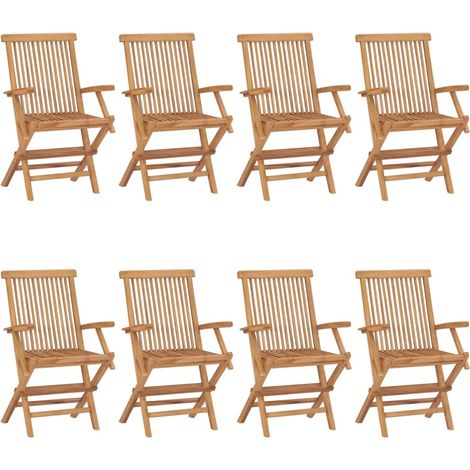 Maison Exclusive - Gartenstühle mit Anthrazit Kissen 8 Stk. Massi