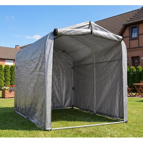 Abri Vélo: Tente de Jardin Imperméable et Résistante à l’Hiver pour 3 Vélos avec Cadre en Acier Galvanisé et 4 Sardines en U, 220 x 157 x 195 cm (1/5)