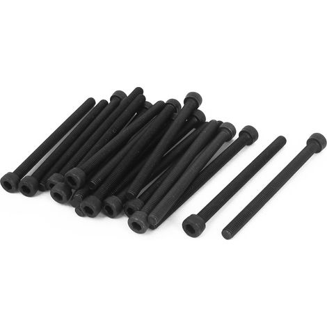 20pcs M5 x 70 mm Vis à Tête Cylindrique à Six Pans Creux Tête Hexagonale Boulon en Acier Allié 12.9 Noir