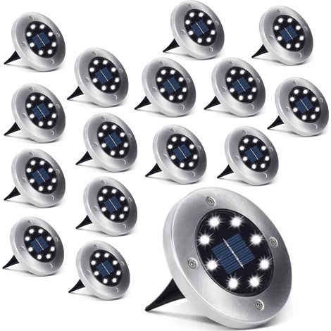 Luci solari da terra con sensori crepuscolari, set da 16 (1/5)