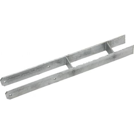 Support poteau à sceller en H 121 x 600 mm – Galvanisé – Conçu pour constructions exposées au vent – Stabilité accrue – SWG