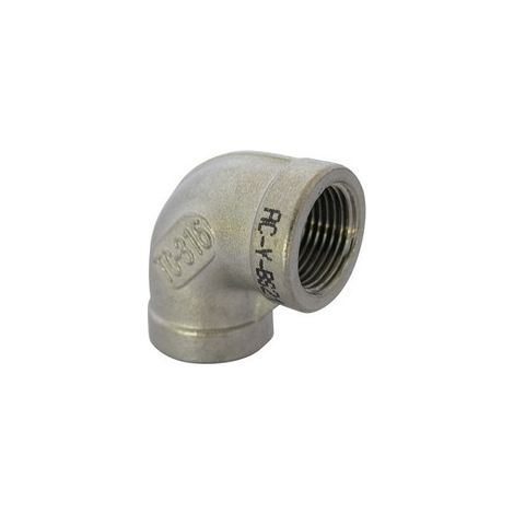 GOMITO A 90° FF ACCIAIO INOX 1/2"