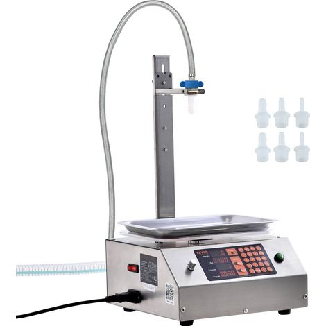 Machine de Remplissage de Liquide Automatique Capacité de Pesée 30-15000 g Remplisseuse de Bouteilles Commande Numérique pour Lait, Eau, huile, Vin, Boissons, Détergents, Shampoing, Buse Unique