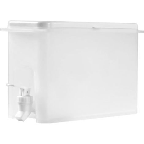 Distributeur de Boisson avec Robinet 3,5l en PP Blanc, Résistant Froid la Chaleur, Design Grosse Capacité Cuisine et Réfrigérateur (1/5)