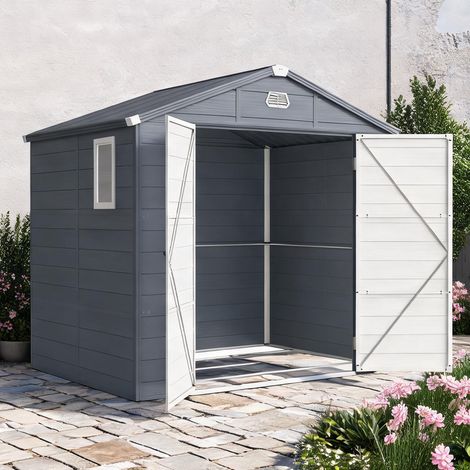 Abri de jardin gris foncé en pP aluminium 240 x 190 x 228 cm (1/5)