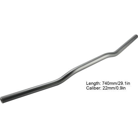 Barre de guidon aluminium 22mm pour moto rétro, style modifié, finition gris plat (1/5)