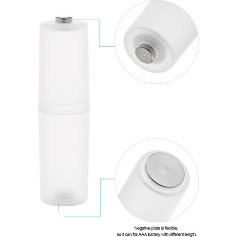 Adaptateur convertisseur de piles AAA vers AA (lot de 4) avec boîtier de protection (1/5)