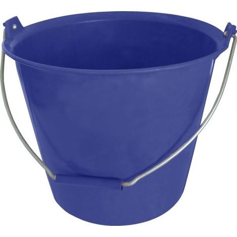Cubeta de plástico de 13 L reforzada azul