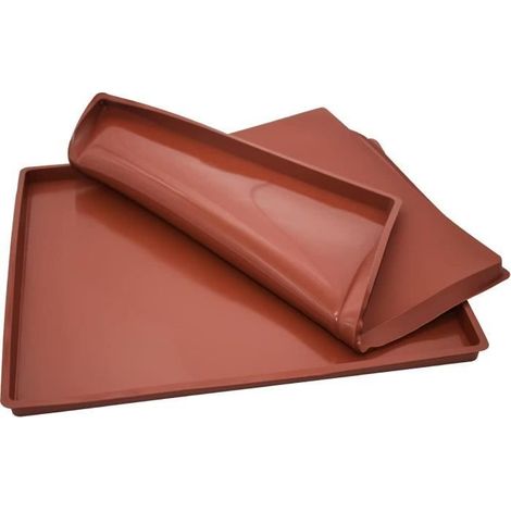 Lot de 2 Tapis De Cuisson 30 x 25 x 1.5 CM Silicone Plaque De Gâteau Roulé Antiadhésif Tapis de Cuisson en Silicone Multi-Fonct A73 (1/4)