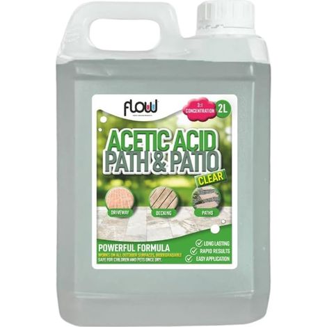 Acetic Acid Vinegar Cleaner 5L 20% Concentrated Outdoor Cleaner for Patio, Driveway & Garden Descaling Liquid