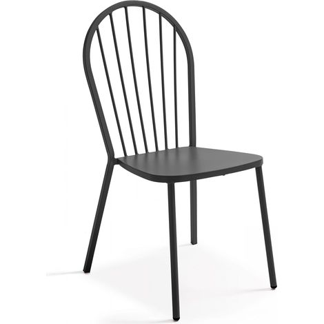 Chaise bistrot en métal anthracite