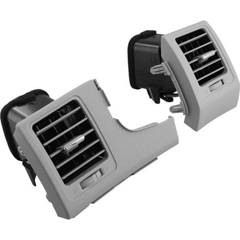 1 paire. Couleur : Gris. Matière : Plastique. Grilles d'aération gauche et droite pour voiture. Grilles d'aération du tableau de bord.  -DECOWOOD