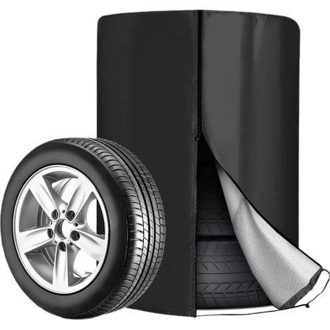 Copriruota - 1 pezzo - Per 4 pneumatici - Conservazione pneumatici - 420D - 73 x 110 cm - Borsa per pneumatici auto - Copriruota auto - Impermeabile - Protezione solare - Antipolvere - Copriruota - Co (1/5)