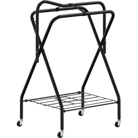 Soporte de montura plegable de pie independiente hierro negro vidaXL (1/5)
