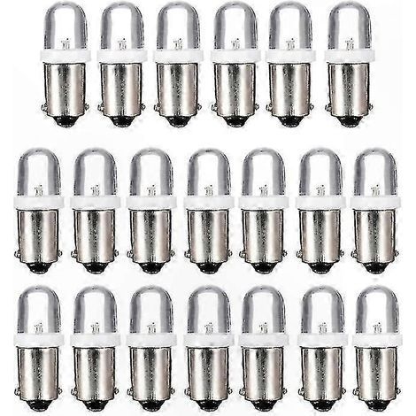 Ampoules LED 12 V pour clignotants de véhicule, lot de 20, T10 T11 BA9S T4W 1895, solution d'éclairage blanc de remplacement (1/5)