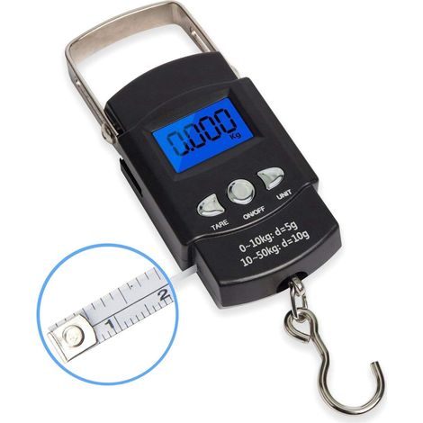 Mini Pocket Scale, Digital Electronic Processing, 50kg x 0.01kg, Portable Fishing/Travel Luggage Scale, 10g Kitchen Hook Scale (1/5)