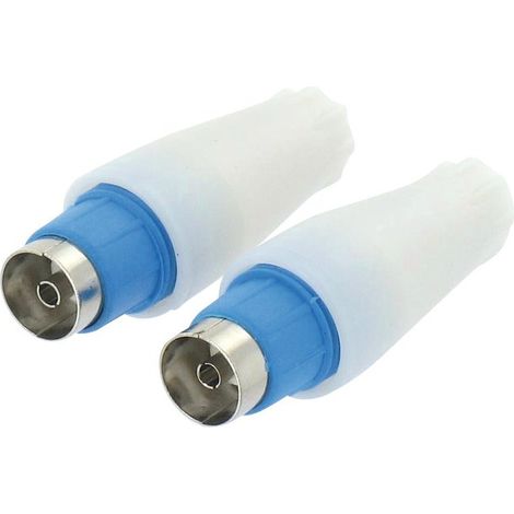 Fiche coaxiale droite femelle diamètre 9,52 mm, boîte de 2