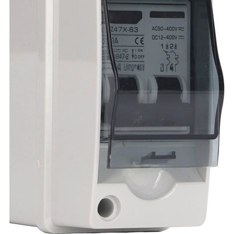 Miniatur-Gleichstrom-Leistungsschalter 2P 63A, Solartrennschalter, Isolator für Gleichstrom-12V-400V- und Wechselstrom-90-400V-Photovoltaikanlagen (1/5)