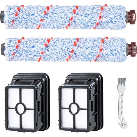 Accesorios de repuesto: 2 cepillos de rodillo multisuperficie + 2 filtros para las series BISSELL Crosswave 17132 y 2225N. (1/5)