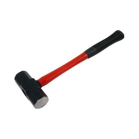 4LB LUMP SLEDGE HAMMER WITH FIBREGLASS SHAFT RUBBER GRIP HANDLE CT0351
