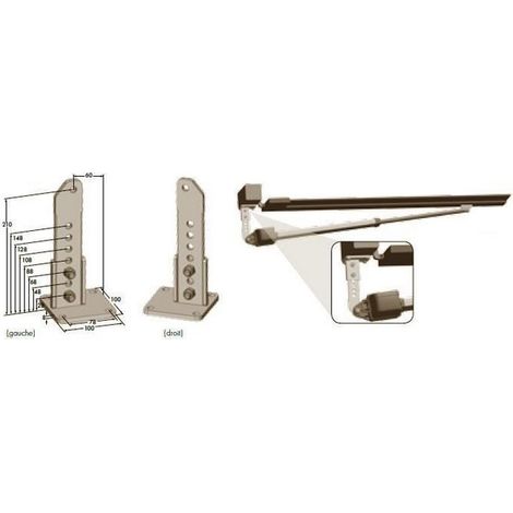Ferrure support de poteau 60/210 (droite) pour twist 200E / EL Sommer (1/2)