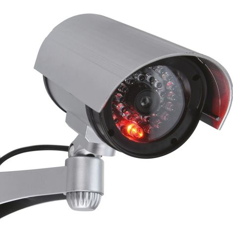 8 Stück Überwachungskamera Attrappe mit roter LED Dummy Fake Kamera batteriebetrieben (1/3)