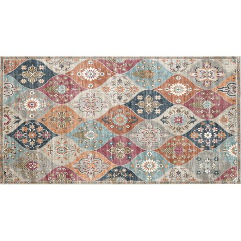 Marlow Floor Area Rug Runner for Living Room Bedroom Washable Non Slip 80x150cm (1/5)