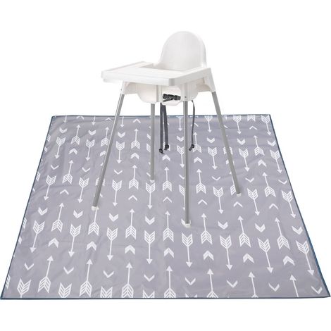 Tapis de sol pour chaise haute/activités artistiques/loisirs créatifs, 130 cm, imperméable et anti- (1/3)