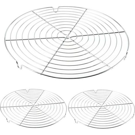 Lot de 3 Grille Ronde à gâteau 30,5 cm, pour Une Cuisson Uniforme et Rapide des gâteaux (1/4)