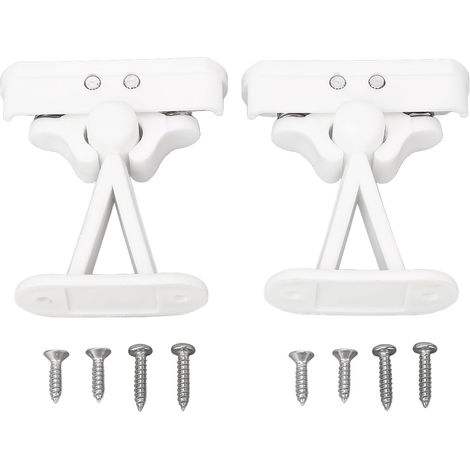 Ortviai Support de Porte pour Camping-car – 2 Pièces, Blanc, en ABS Résistant, Fixation T pour Portes de Fourgon Aménagé et Caravane (1/5)