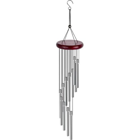 1 x Carillon éolien, Tube en aluminium, Bois de pin, Design spirale, 12 tubes, Pour jardin patio balcon (1/5)