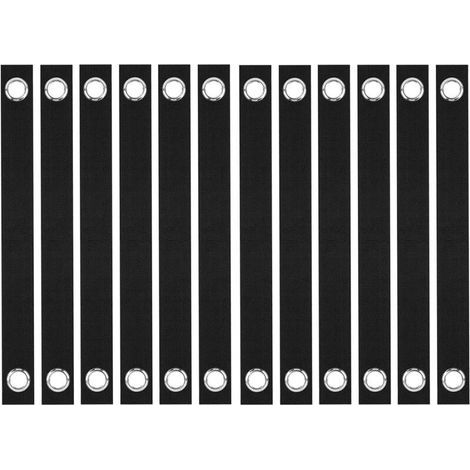 Ruban de mise en forme pour protection contre les ouragans, ruban de support d'arbre résistant au vent, ruban pour souches, lot de 12, noir，80cm (1/5)