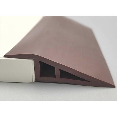 Profilé de seuil de plancher en PVC brun de 39,3 pouces (100 cm) auto-adhésif pour un espace de 15 à 20 mm (1/5)