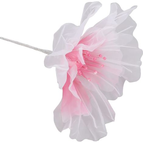 Fleur en gaze de 50 cm de diamètre, aux couleurs douces et lumineuses, légère et réutilisable, confectionnée à la main en organza, idéale pour la photographie de mariage et les photos de famille (rose (1/5)