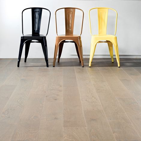Parquet Chêne grisé contrecollé verni 14/3.3 x 164 x 1 980 mm (1/5)