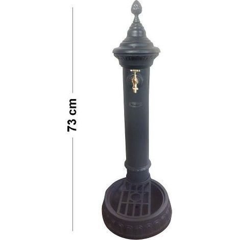 FONTANA IN GHISA A PAVIMENTO VORARLBERG H. 73 CM DA GIARDINO PER ESTERNO 21001 (1/3)