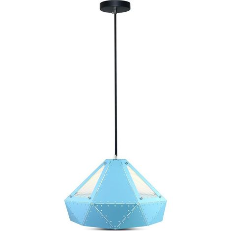 Suspension V-TAC Pryzmat bleu pastel Ø31 E27 métal (1/5)