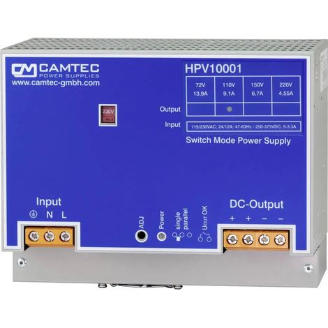 [NEUWERTIG] B-Ware Camtec Netzteil Stromversorgung Hutschienen Netzteil Din Rail 220 V 1008 W Ip20