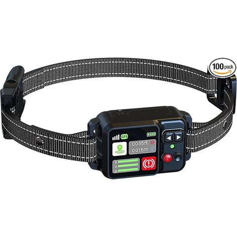 Kabelloses Hundezaunsystem mit Halsband, runder Zaun mit einer Reichweite von bis zu 20 m für den Außenbereich mit Positionierungsmodus für Hunde und Katzen (schwarz, 22 x 10 x 5 cm) (1/5)