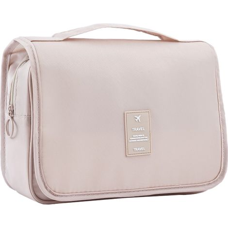 Sac De Toilette - Sac Cosmétique Portable Avec Crochet De Suspension - Organiseur De Voyage Pour Femme - 1 Pièce (1/5)